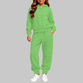 thumbnail image 5 of VIPOIN Kids Full Zip Up Fleece Hoodie and Jogger Pants Set, Cozy Solid Color Tracksuit for Daily Wear, 5 of 7