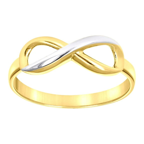 14k 14kt Two-Tone Gold Womens Infinity Ring