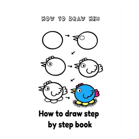 Book how to draw step by step how to draw hen, (Paperback)