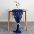 thumbnail image 2 of Banquet Decoration Tables Runner Chiffon Tablecloth Rose Gold Simple Holiday Party Supplies Solid Color Polyester Fabric, 2 of 15