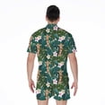 thumbnail image 2 of Tropical Giraffe Pattern Short Sleeve Men'S Rompers, Aloha Hawaiian Tropical Floral Plants Summer Casual Summer Jumpsuits Outfit, 2 of 4