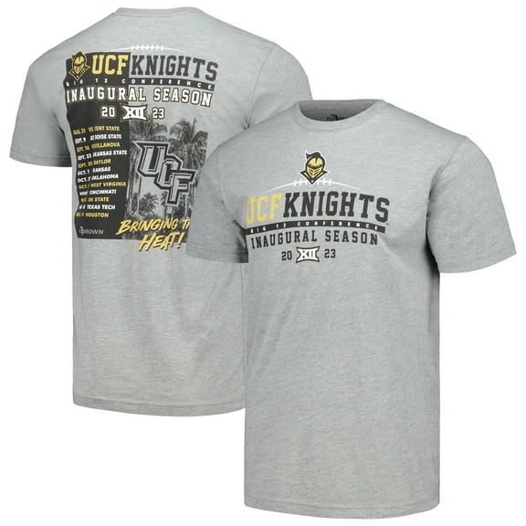 Men's Heather Gray UCF Knights Inaugural Big 12 Schedule T-Shirt