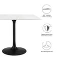 thumbnail image 4 of Modway Lippa 36" Square Wood Top Dining Table in Black White, 4 of 7