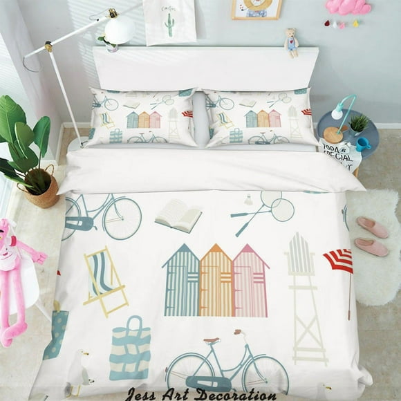 3D Color Cartoon Goods Quilt Cover Set Bedding Set Pillowcases 166