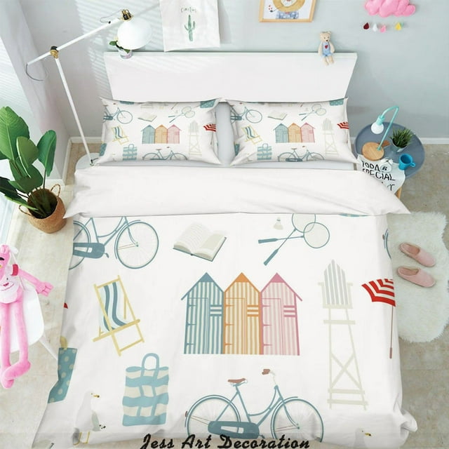 3D Color Cartoon Goods Quilt Cover Set Bedding Set Pillowcases 166