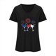 thumbnail image 4 of Fiudx Ropa de Mujer Camiseta de Cuello Redondo con Estampado Degradado de Manga Corta para Mujer, 4 of 5