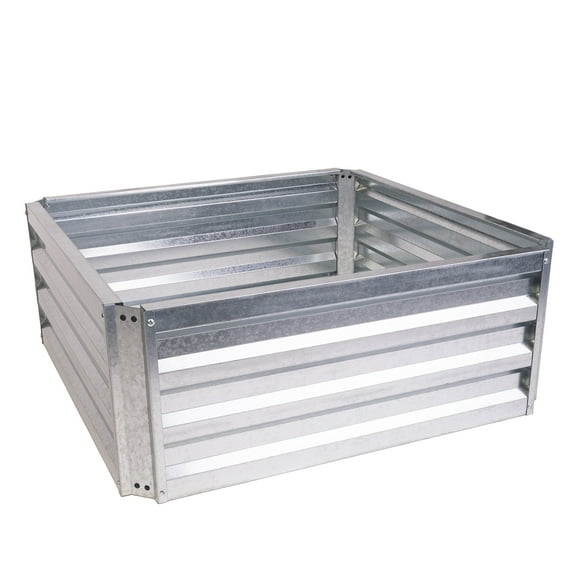 Expert Gardener Outdoor Expandable Raised Garden Bed 36IN x 36IN Galvanized