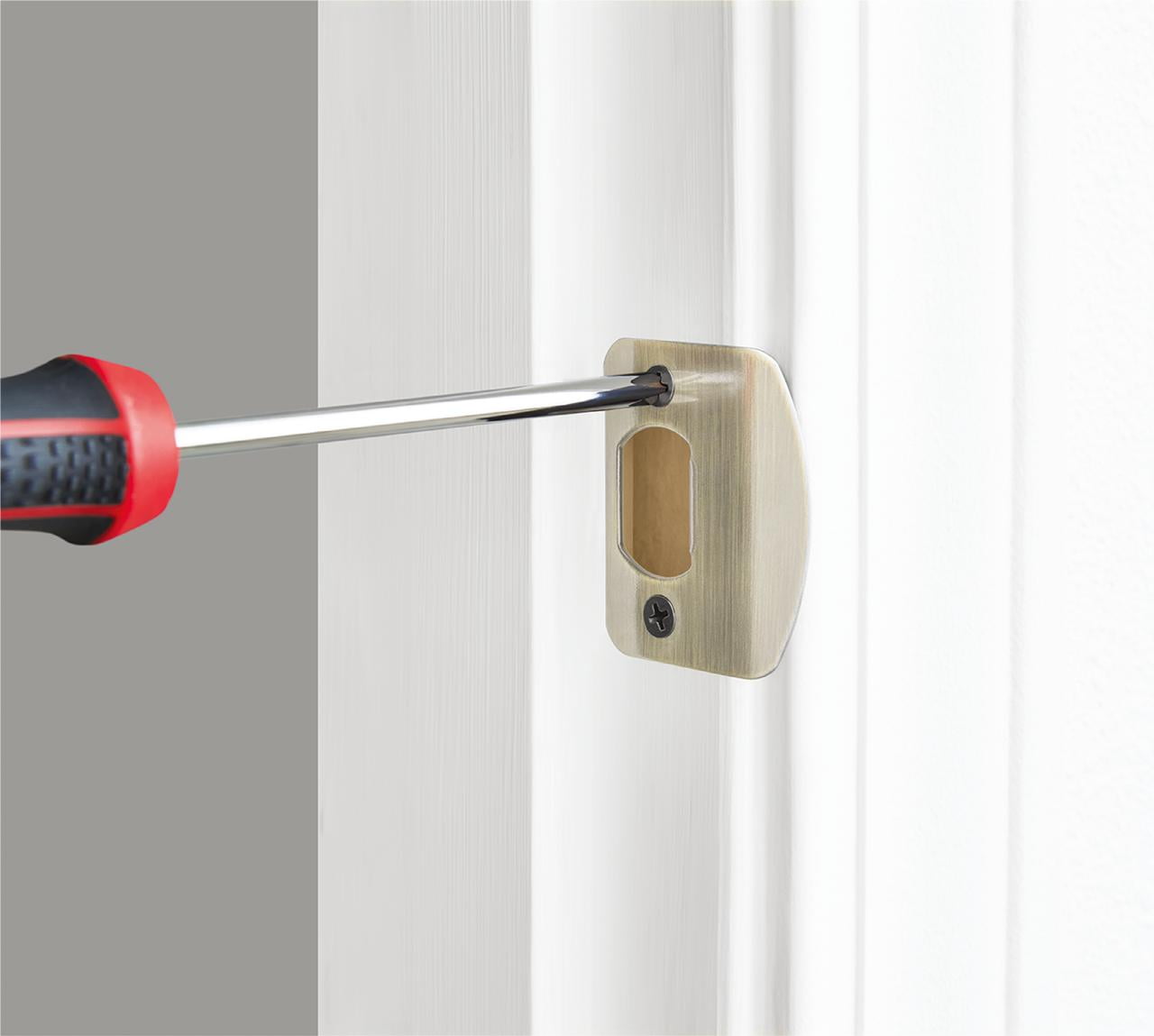 Hyper Tough Keyed Entry Doorknob and Deadbolt Double Combo Pack Antique Brass
