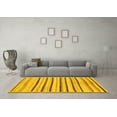 thumbnail image 3 of Ahgly Company Indoor Round Solid Yellow Modern Area Rugs, 7' Round, 3 of 4