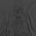 thumbnail image 2 of Looney Tunes Faded Taz Unisex Adult Pull-Over Heather Hoodie, 3X-Large, Charcoal, 2 of 4