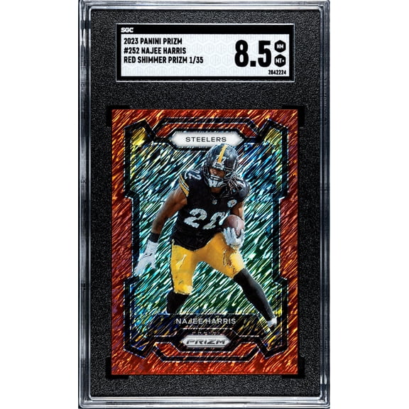 2023 Panini Prizm Red Shimmer Najee Harris #252 1/35 SGC 8.5