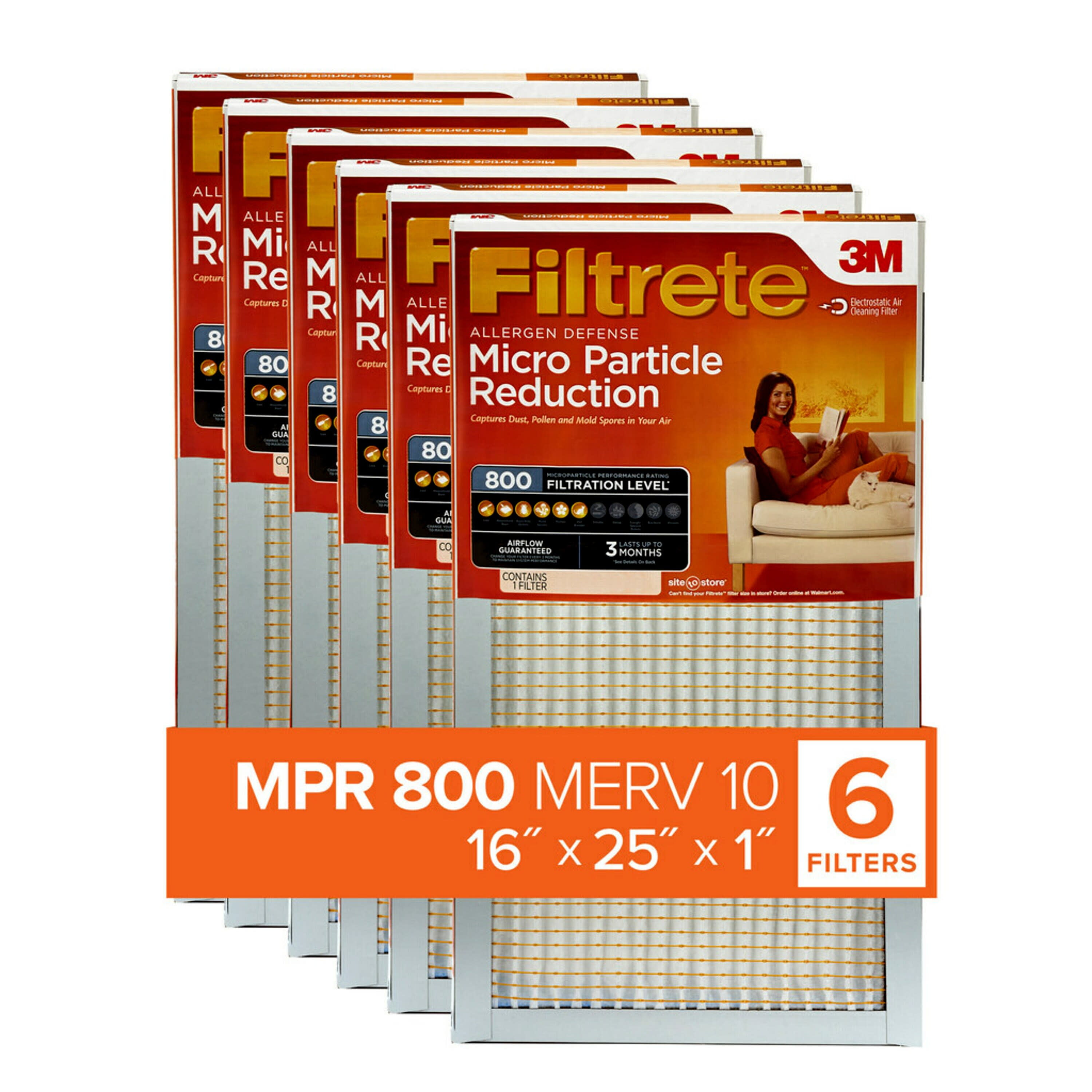 Filtrete by 3M 16x25x1, MERV 10, Micro Particle Reduction HVAC Furnace