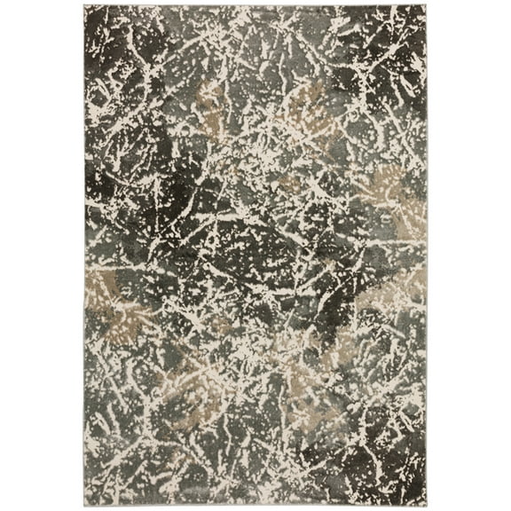 Dalyn Karma Area Rug KM28 Km28 Grey Grey Cracked Scratched 1' 8" x 2' 6" Rectangle