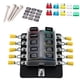 thumbnail image 1 of 10 Way Blade Fuse Box Holder Fuse Blocks con Indicador LED rojo 10Pcs Fuses 10Pcs Terminal Carevas Bloque de fusibles, 1 of 7