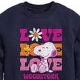 thumbnail image 3 of Peanuts - Love Woodstock - Toddler & Youth Crewneck Fleece Sweatshirt, 3 of 6