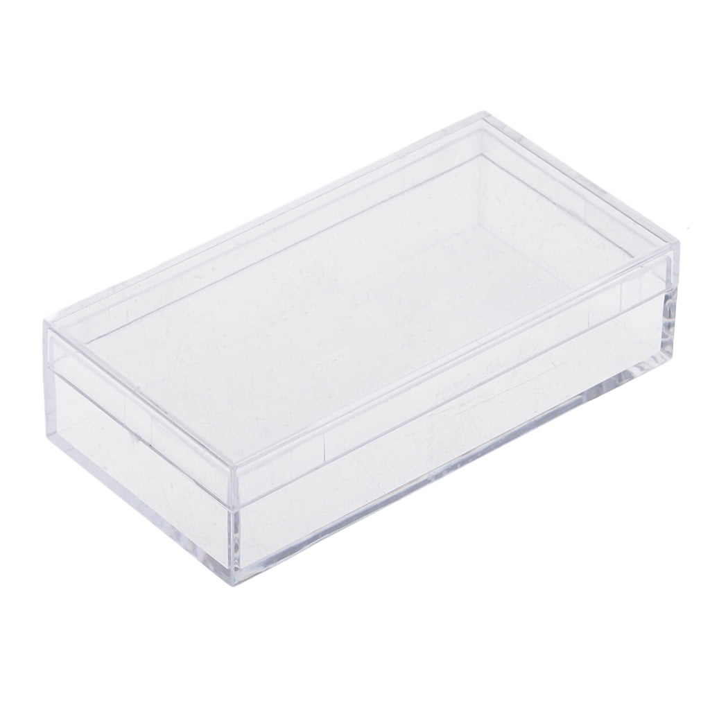 12x Small Plastic Clear Transparent Storage Collection Container Box Case 
