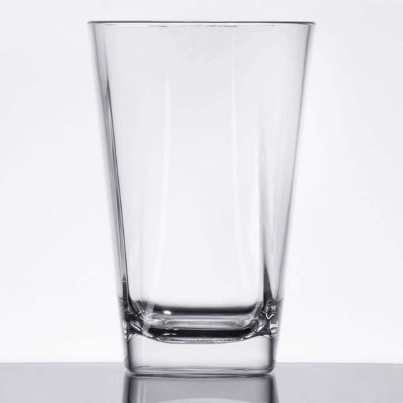 G.E.T. Shatterproof Highball Cocktail Glass, 12 Ounce, Square Bottom, Clear (Set of 4)