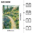 thumbnail image 2 of FORMRS 1-Subject Spiral Notebook 8" x 5" College Ruled 60 Refillable Sheet A5 Hard Cover, Art Garden Scene, 2 of 7