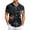 Navy, variant on Men's Casual Short-sleeved Shirt Slim Fit Stylish Men's Hawaiian Print，Size M-3XL