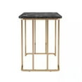 thumbnail image 5 of Jenny 47 Inch Desk- USB Power Outlet- Gold Metal Legs- Black Faux Marble, 5 of 6