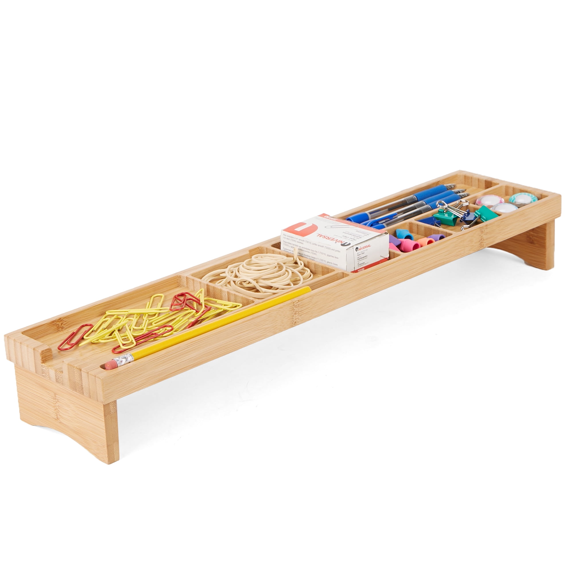 Mind Reader Bamboo over the Keyboard Desk and Office Organizer, Space