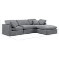 thumbnail image 3 of Meridian Furniture Indulge 94" Velvet L-Shaped Modular Sectional in Gray, 3 of 10