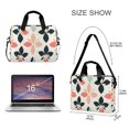 thumbnail image 3 of FORMRS 16" Laptop Bag Carrying Sleeve Case with Handle Travel Shoulder Briefcase, Black Retro Flower, 3 of 8