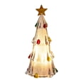 thumbnail image 2 of Crystal Christmas Tree Night Light, Battery Powered Tabletop Lamp, Warm LED Glow, Cozy Winter Holiday Indoor Decor, Star Topped Ornament, 2 of 7