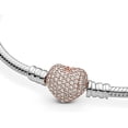 thumbnail image 2 of Brazalete snake cierre corazon rose gold circonias 21cm, 2 of 3