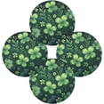 thumbnail image 2 of St. Patrick's Day Shamrock Round Placemats Non-Slip Table Mat Heat Resistant Placemat for Dining Table Kichen Party Table Diameter 15.4 inch Set of 6 Home Decor Gifts, 2 of 7