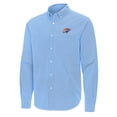 thumbnail image 2 of Men's Antigua Powder Blue Oklahoma City Thunder Porter Woven Long Sleeve Button-Down Shirt, 2 of 3