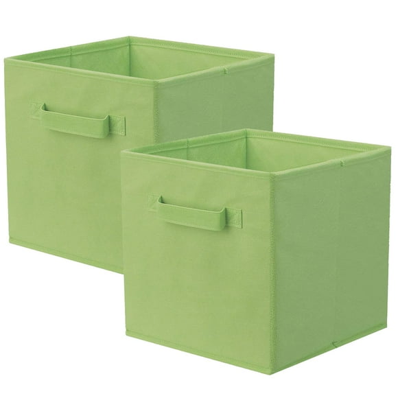 ShellKingdom Storage Bins, Foldable Fabric Storage Cubes and Cloth Storage Organizer Drawer for Closet and Toys Storage,2 Packï¼ˆGreenï¼‰
