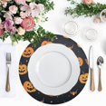 thumbnail image 5 of Adorable Pumpkin Lantern 6-Piece 15.4in Durable PVC Plate Mats, Heat-Resistant for Parties and Dining, 5 of 7