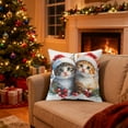 thumbnail image 6 of Horivan Festive Christmas Tree Cat Pillow Cover Linen Watercolor Holiday Decor for Sofa Bed Living Room Seasonal Home Accent Throw Pillow Case Cute Cat Themed, 6 of 6