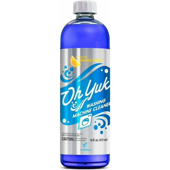 Washing Machine Cleaner for All Washers (Top Load, Front Load, HE and Non-HE), Natural Citrus Fragrance, Four Cleanings Per Bottle, Septic Safe, 16 Fl Oz