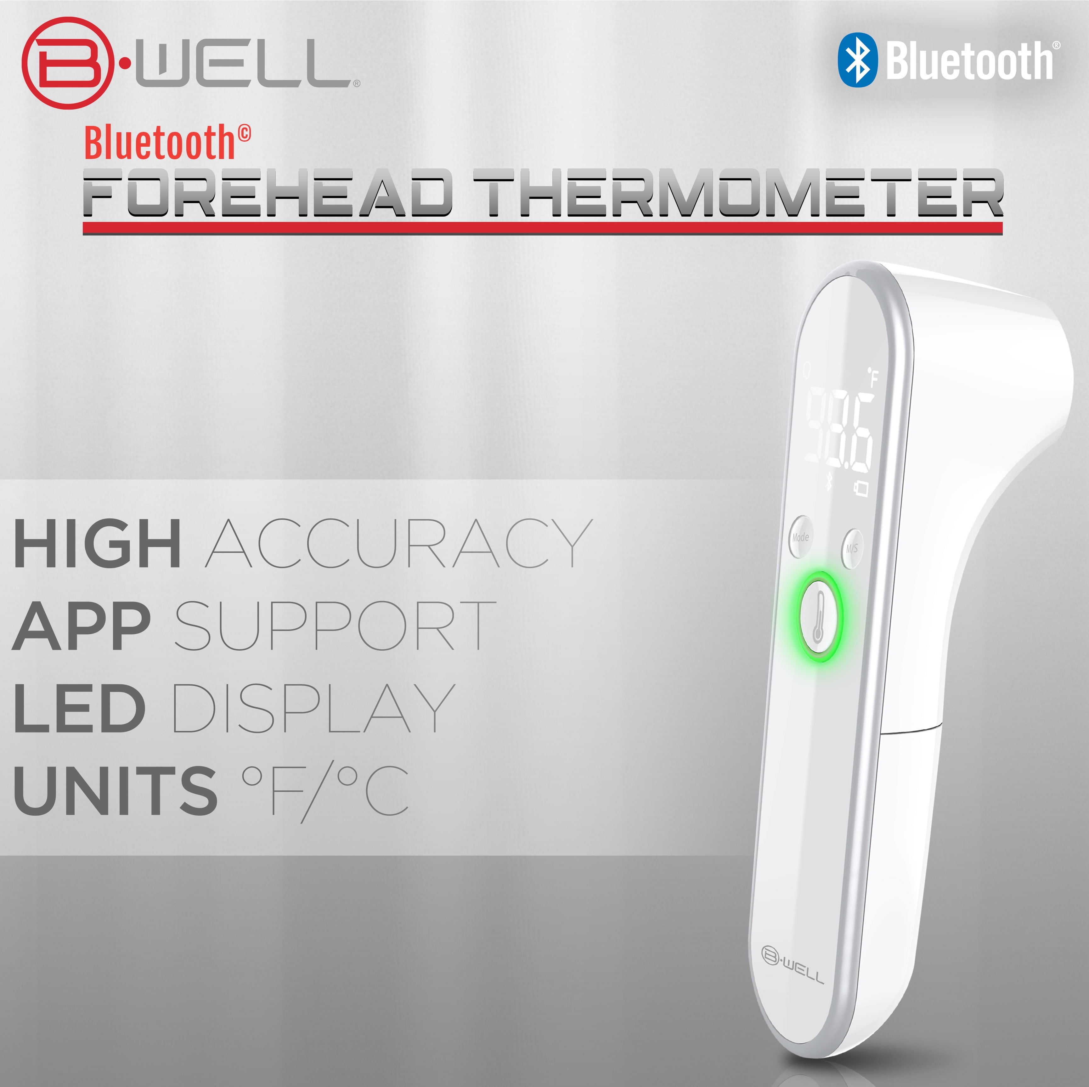 Bwell Smart Health Monitors Set – Arm Blood Pressure Monitor Pulse Oximeter & Forehead Thermometer