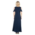 thumbnail image 3 of 24seven Comfort Apparel Maternity Ruffle Cold Shoulder A Line Maxi Dress, 3 of 4