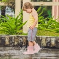 thumbnail image 3 of YYW Toddler Rain Boots,Baby Kids Easy-on Waterproof Rain Shoes for Boy Girl Outdoor(Pink,10 Toddler), 3 of 9