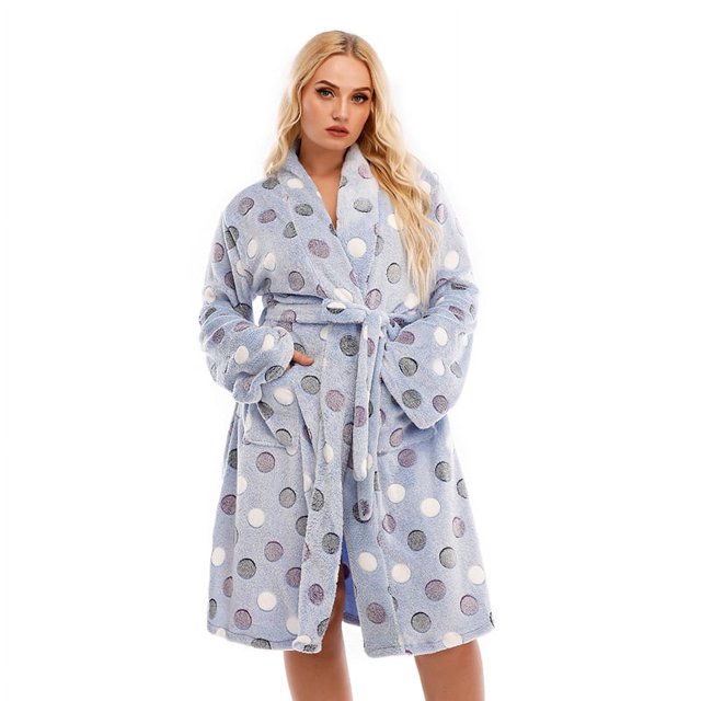 Camisón cálido para mujer, otoño e invierno, franela gruesa, talla grande, ropa informal para el hogar para mujer