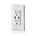 thumbnail image 2 of Leviton RUAA1-WW Renu USB Charger/Tamper-Resistant Duplex Outlet, 15A-125VAC, White, 15-Amp, 2 of 4