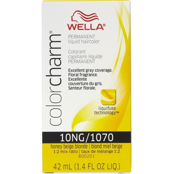 Wella COLOR CHARM, HAIR COLOR Liquid Haircolor 10ng/1070 Honey Beige, 1.4 oz (Pack of 4)