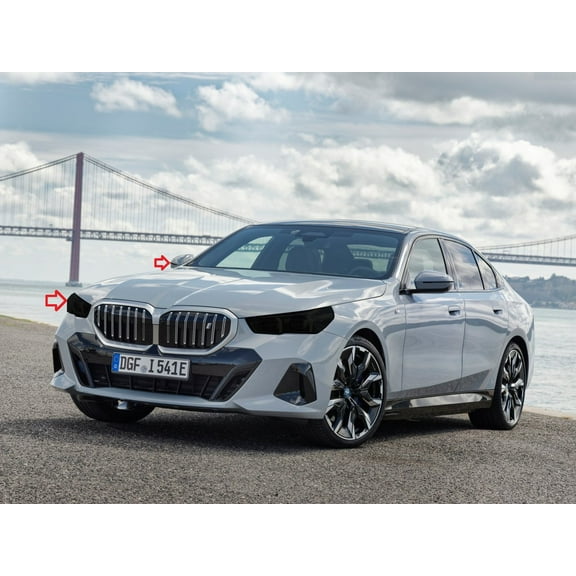 For The BlingLights Protective Tinted Headlight Film Covers for BMW i5 G60 G61