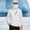 White, variant on UV Protection Shirts for Men High Neck Long Sleeve Pullover Top UPF 50 Lightweight Breathable Shirt with Built In Face Cover