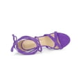 thumbnail image 5 of BLISSFUL STEP Women's Lace Up Heel Stiletto High Heels Sandals Purple 6, 5 of 7