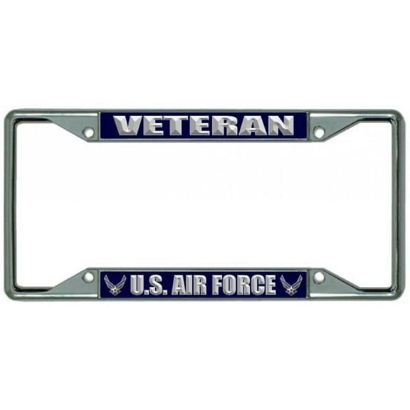 U.S. Air Force Veteran Every State Chrome License Plate Frame