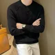 thumbnail image 3 of Suéter de punto para hombre, ropa popular coreana para otoño e invierno, jersey de cuello redondo y redondo, estilo vintage, 3 of 5