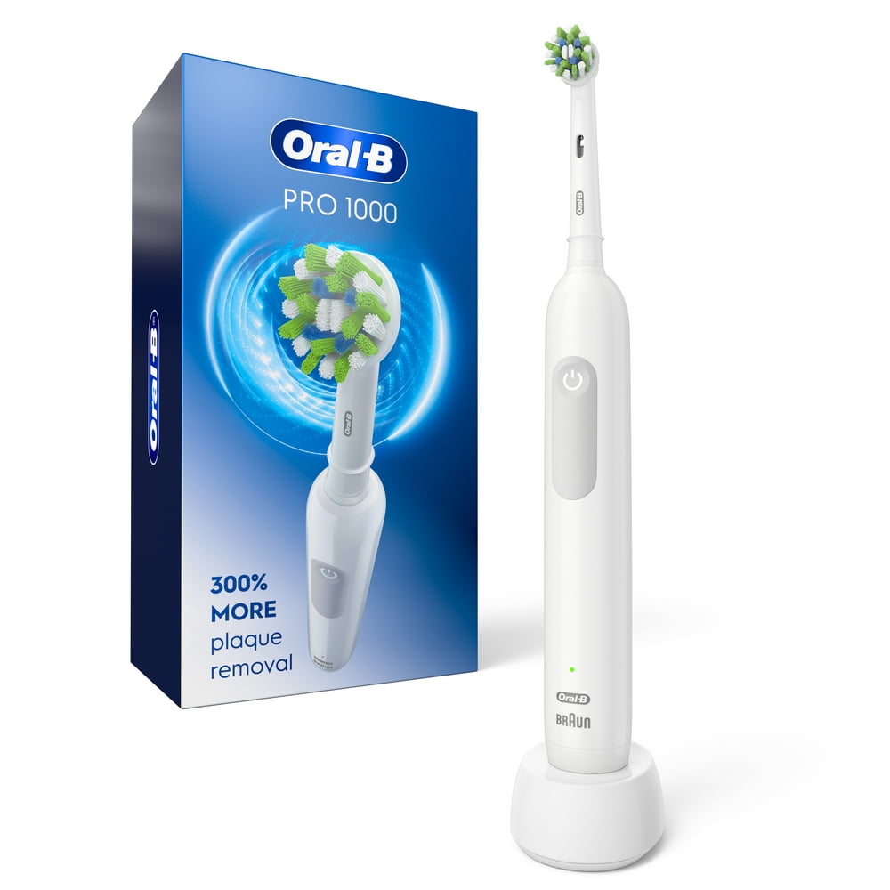 verticaal geduldig Spit Oral-B Pro 1000 Rechargeable Electric Toothbrush, White, 1 Ct - Walmart.com