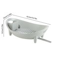 thumbnail image 3 of Bamboohart Polypropylene Dish Drying Rack with Drainboard  Space-Saving and Multifunctional for Kitchen Countertops (42.5x32x14.5cm), 3 of 7