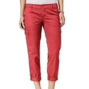 tommy hilfiger new pink coral women's size 10x21 crop cargo pants