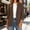 *Brown, variant on ClodeEU Women's 3/4 Sleeve Lapel Blazer Jacket, Casual Loose Fit Solid Color Coat for Office Beige,Women's Plus L